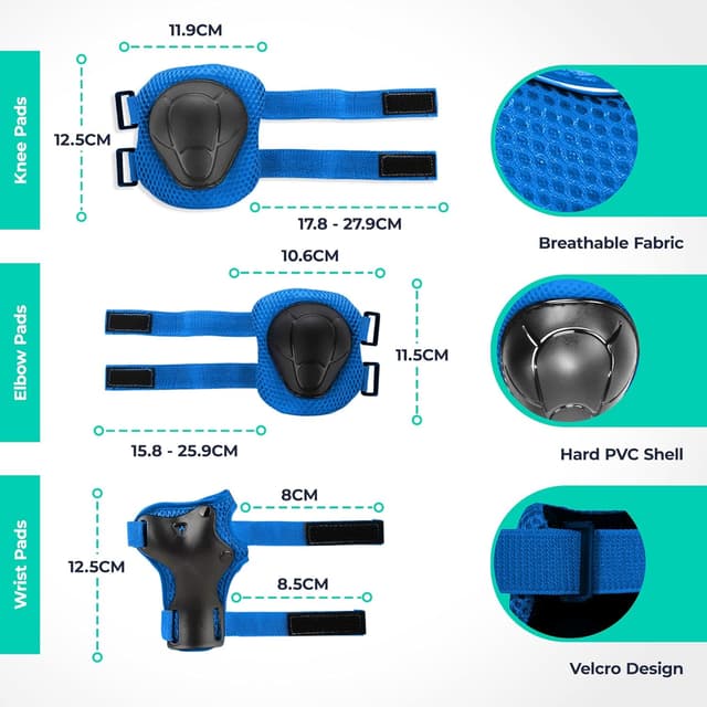 Detalle de Niftii Kids Helmet with Pads – Adjustable multi-sport safety set for ages 3–15