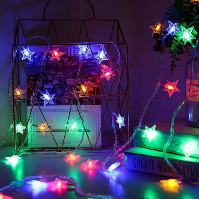 Detalle de MUCHER Star Fairy Lights string lights (USB powered), 6m with 40 multicolour LEDs