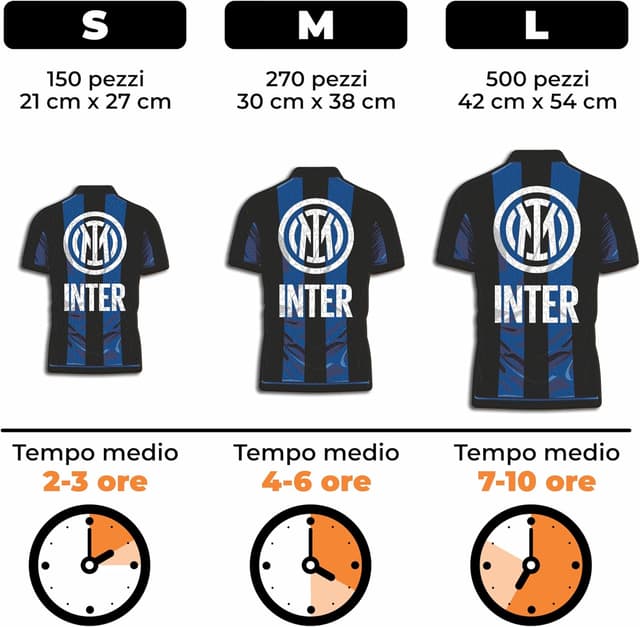 Detalle 2 de Iconic Puzzles Inter Jersey in legno 100% sostenibile, taglia S da 150 pezzi