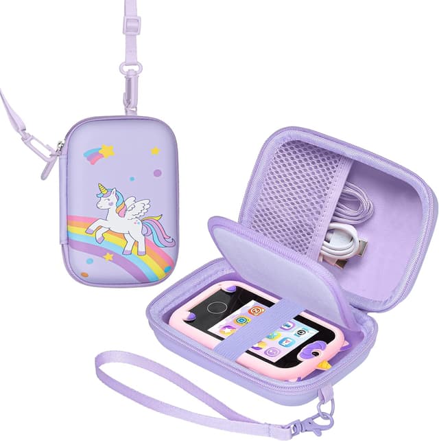 Detalle de Leayjeen Kids Smart Phone Bag (Bag Only) Purple – EVA protective carry case with strap and handle