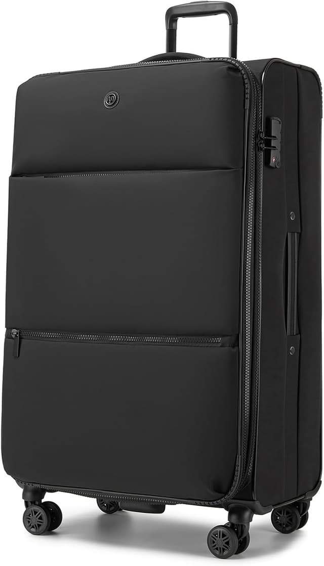 Detalle de Miss Lulu Valise grande taille 30 pouces 85 cm extensible (112 L) souple avec serrure TSA et roues 360°