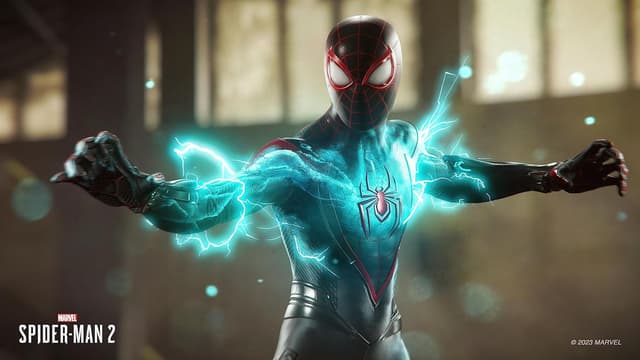 Detalle de Sony Marvel’s Spider-Man 2 sur PS5 (version physique sur CD) – Jeu d’action 1 joueur, PEGI 16, en français