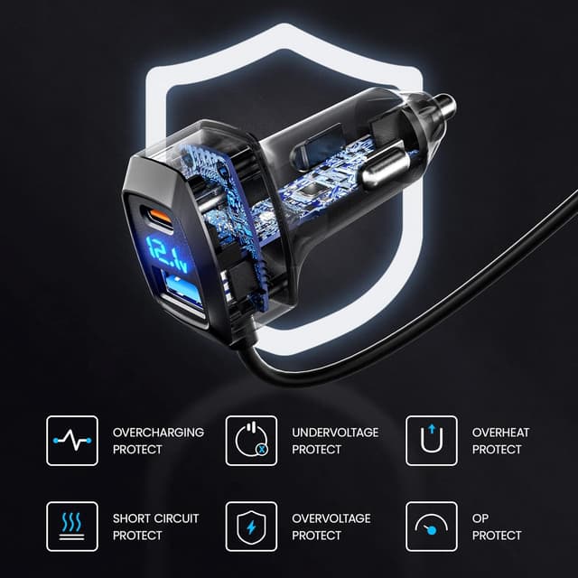 Thumbnail 6 de LENCENT 5 Puertos Cargador de Coche 31W