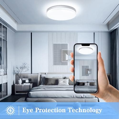 Detalle 2 de EASY EAGLE Plafón LED de techo IP44 48W, 4800LM y 6500K (Ø30 cm) para baño y pasillo