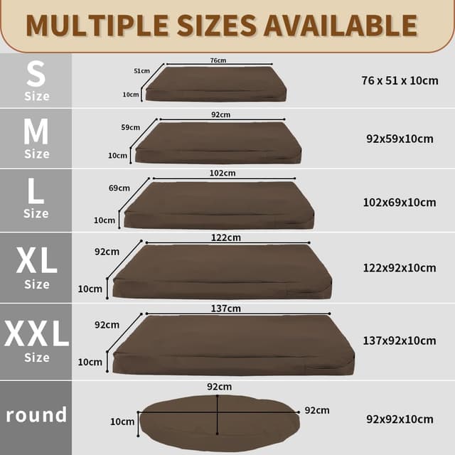 Thumbnail 4 de DUJUIKE Funda impermeable para cama de perro L 102 x 69 x 10 cm