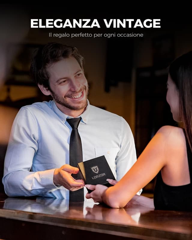 Thumbnail 6 de LORZOR portafoglio uomo slim RFID 10 carte