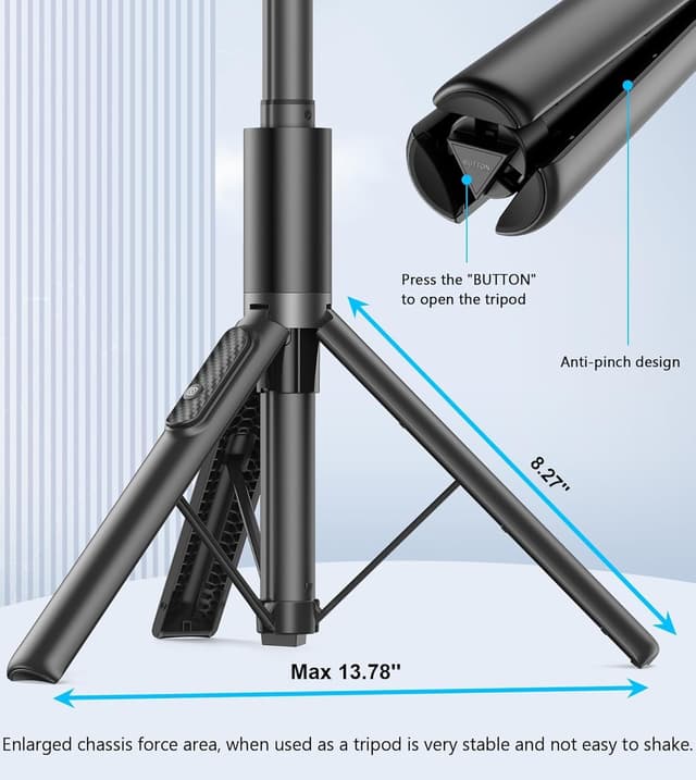 Detalle de Gahenwo selfie stick phone tripod 67-inch