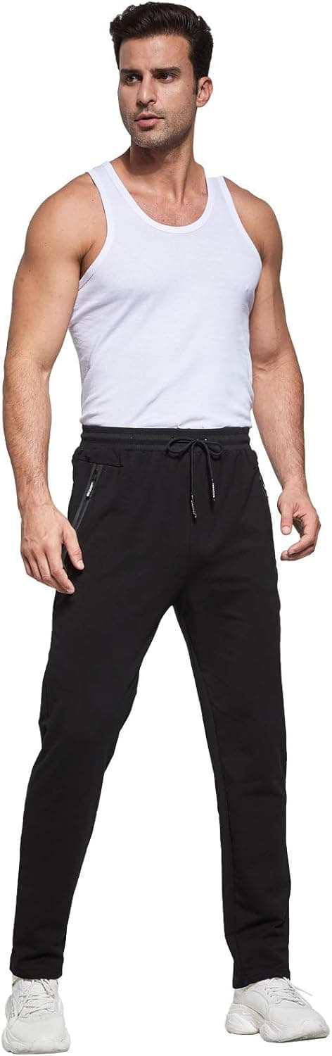 Detalle de JustSun slim-fit tracksuit bottoms joggers with zip pockets (men’s)