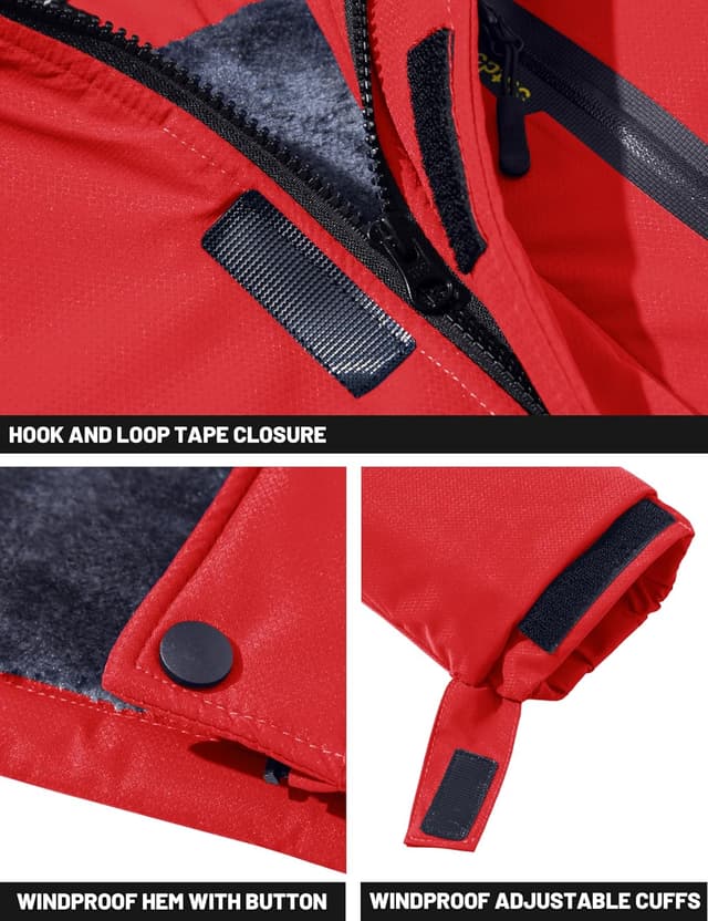 Thumbnail 6 de TACVASEN Men’s Winter Skiing Jacket with Detachable Hood and Fleece Lining