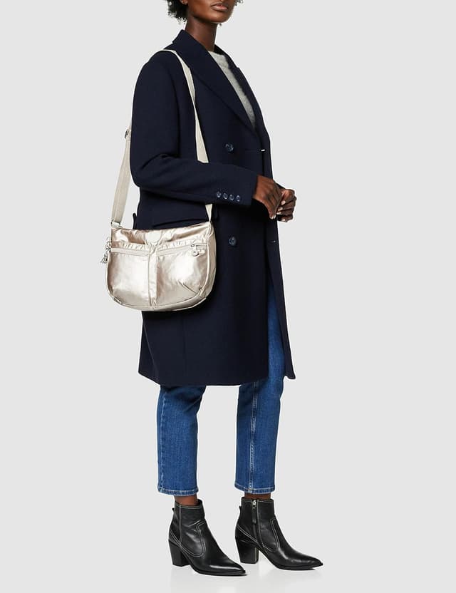 Thumbnail 1 de Kipling Izellah Bandolera Mediana Metallic Glow ✨ Plata
