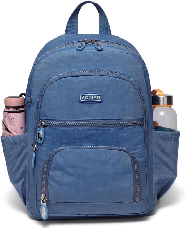 Detalle de AOTIAN Women’s 9-litre lightweight nylon little backpack (light blue)