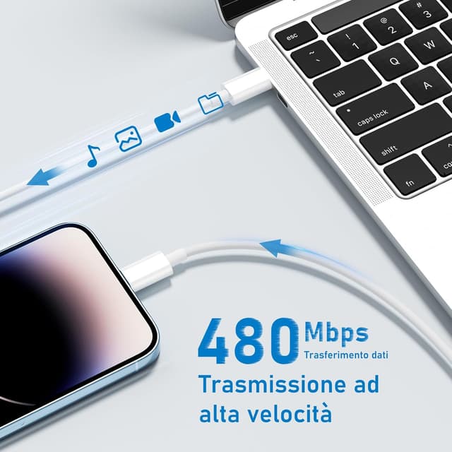 Detalle 2 de ZMHPJQ Cavo USB‑C to Lightning 2 m per iPhone