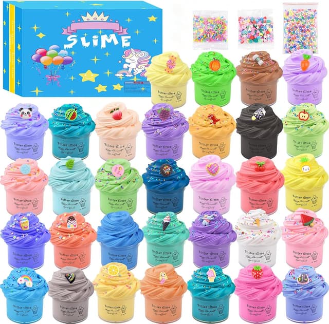 Detalle de Fluffy Mini Butter Slime Kit 32-pack