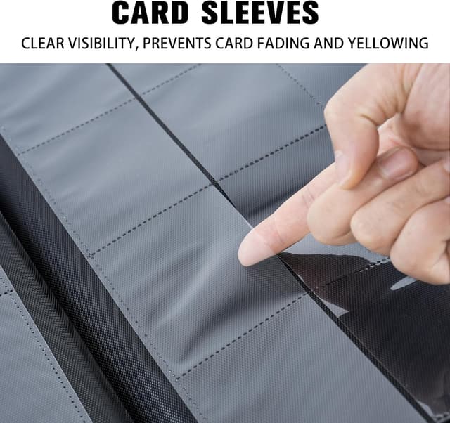 Detalle 2 de MORABTO Premium 1000+ Pockets Card Binder (Ringless, 16-Pocket, Light Blue)