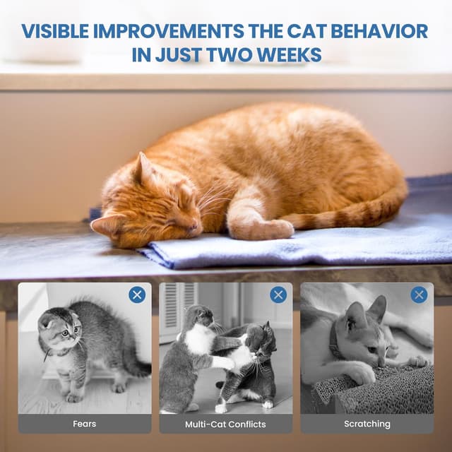 Detalle 1 de Crenze Pheromone Katzen Beruhigung Steckdose Set (2 Diffusoren, 4 Nachfüllflaschen je 48 ml) – naturbasierte Entspannungshilfe