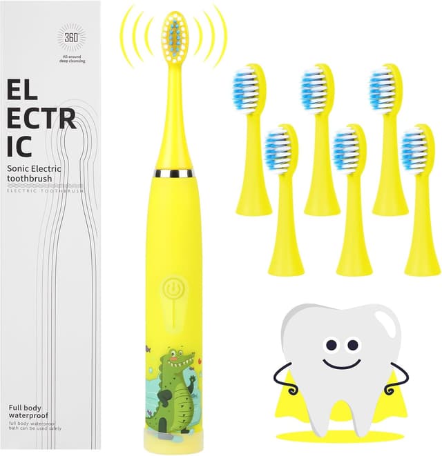 Detalle de Vicloon Spazzolino Elettrico per Bambini con timer intelligente e 6 testine