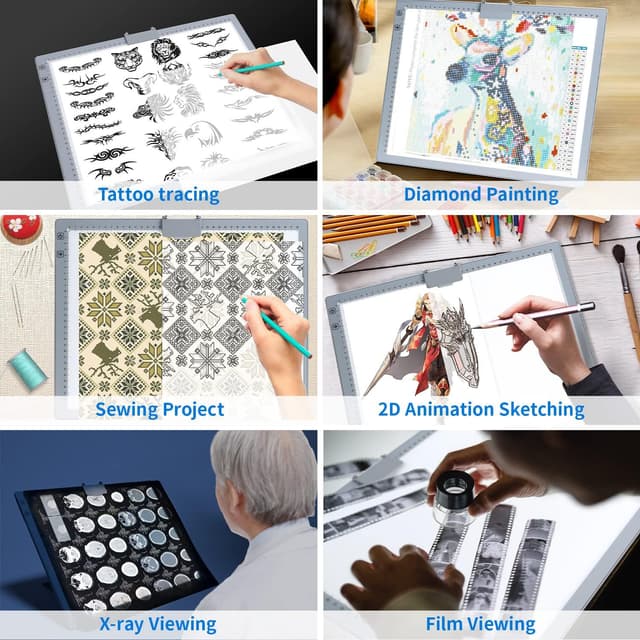 Thumbnail 6 de Table lumineuse A3 LED rechargeable 3 couleurs