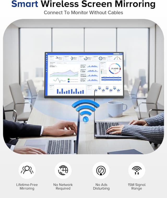 Detalle de UPERFECT Drahtloser Monitor 15,6 Zoll