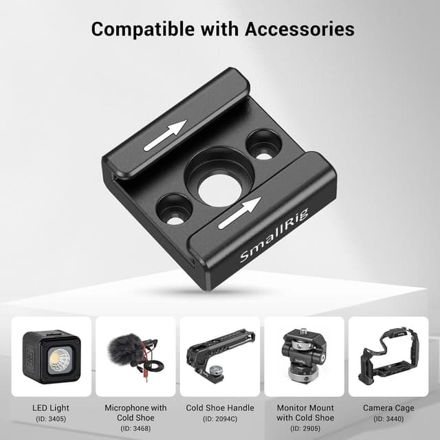 Detalle de SMALLRIG 1241 Coldshoe-Adapter 25 mm