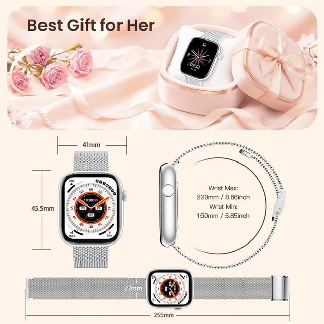 Thumbnail 6 de idomars Lady Smartwatch for iOS & Android (IP67) with SpO₂, heart rate, sleep and call features