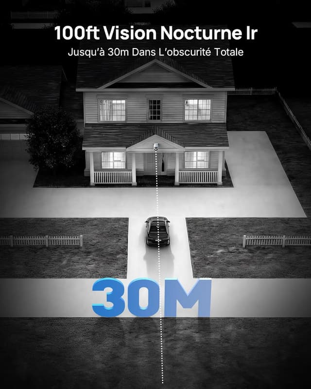 Detalle de ANNKE 3K Système de caméras filaires extérieur 8 canaux avec PTZ 5 MP et audio (DVR 1 To)