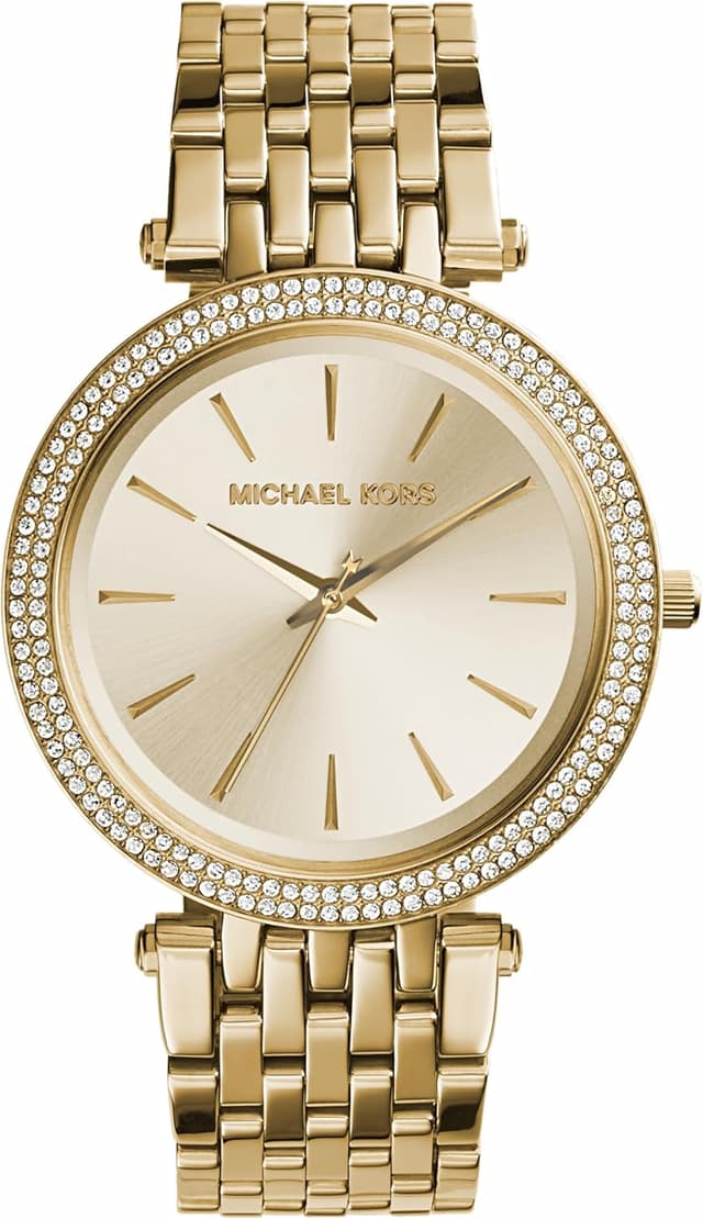 Detalle de Michael Kors Darci Damenuhr Gold mit Quarzwerk