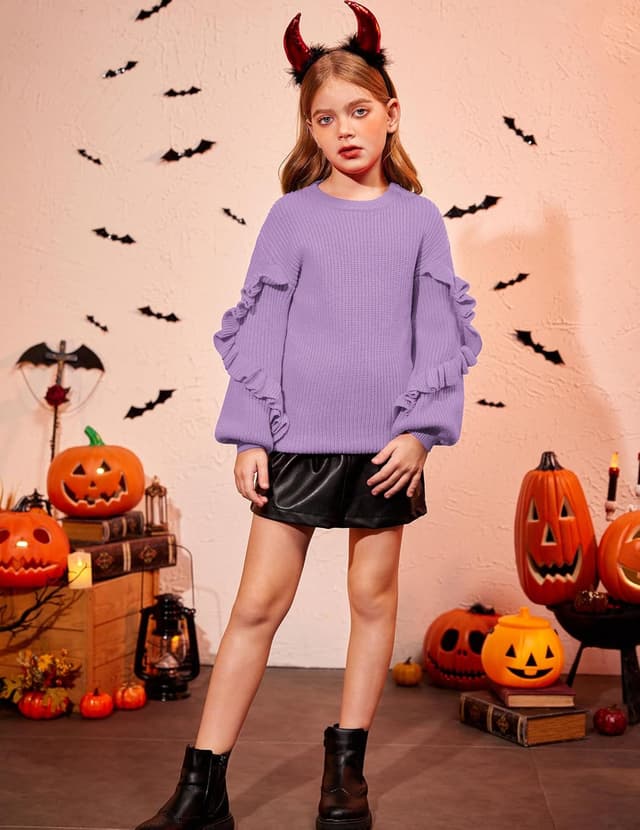 Thumbnail 6 de Arshiner Ragazze Maglione Maniche a Lanterna 7-14 Anni