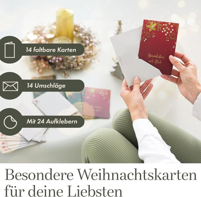 Detalle de Weihnachtskarten Set A6 mit Umschlägen 14