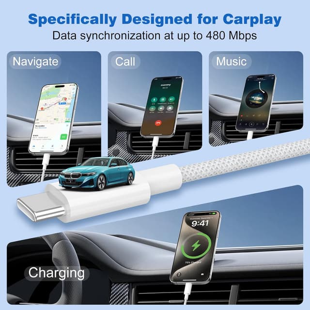 Thumbnail 4 de JMROY 3m Type‑C to Lightning 60W fast cable