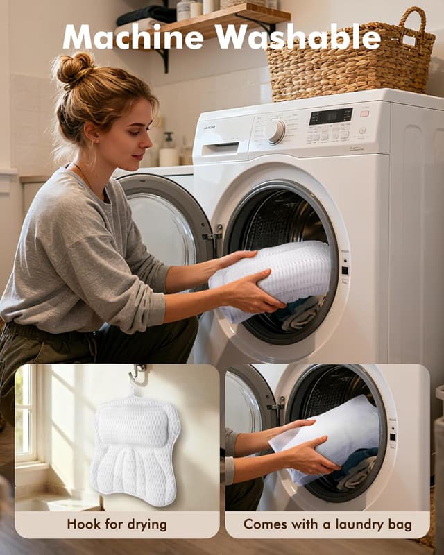 Thumbnail 4 de AOPOW Ergonomic Bath Pillow 6-suction cushion