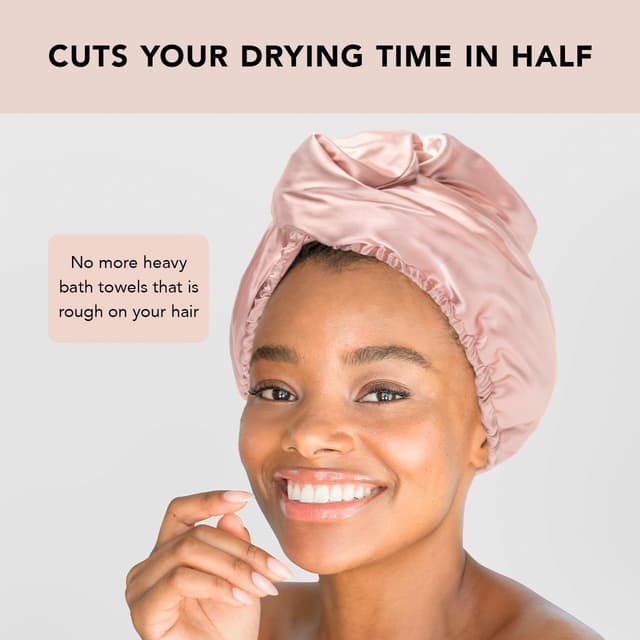 Thumbnail 6 de Kitsch Satin Microfiber Hair Towel Wrap Blush