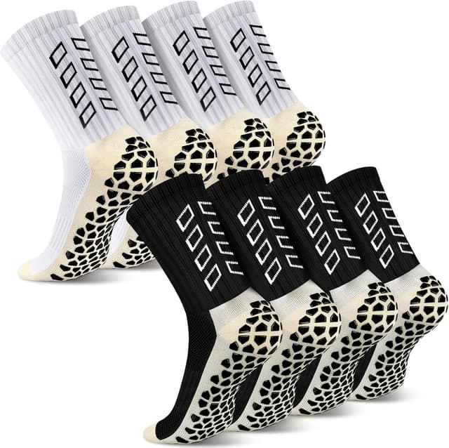 Detalle de ENONEO Calze da calcio antiscivolo al calcio, cotone traspirante e grip per uomo 37-45