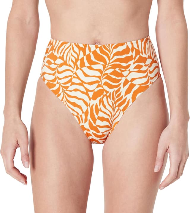 Detalle de Amazon Essentials Femme bas de bikini échancré taille haute