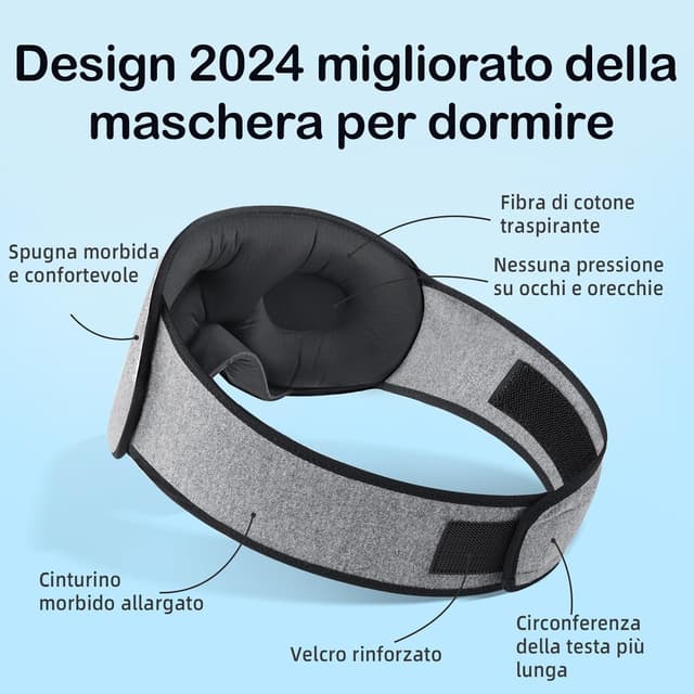 Thumbnail 2 de innelo Mascherina per Dormire 3D 15°