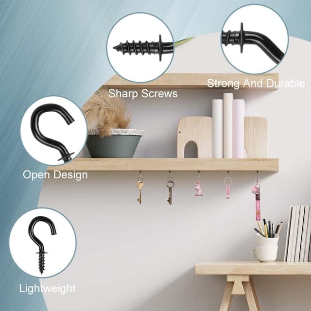 Thumbnail 3 de vsshe Crochets À Vis 70 pièces 1/2 pouce