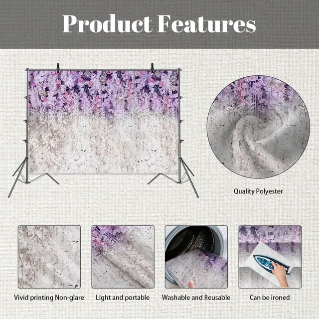 Thumbnail 5 de MEHOFOND photo backdrop 7x5ft floral