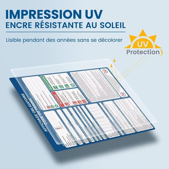 Detalle de Panneau Code du Travail 2025 400x300mm ⚙