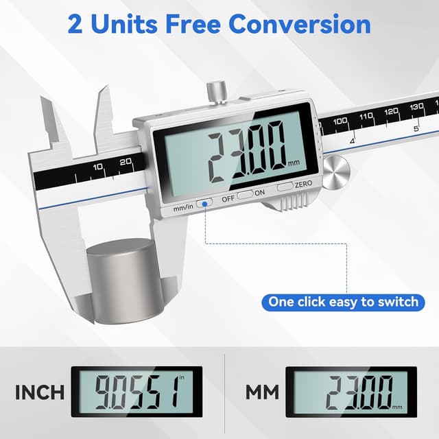 Thumbnail 4 de Housolution 8" Digital Caliper — Stainless Measuring Tool 📏