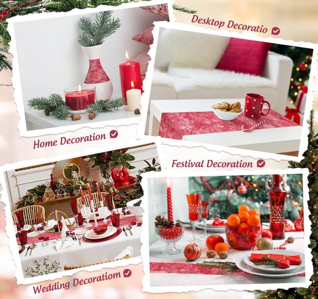 Detalle 2 de Anstore Vlies Tischläufer Rot 23 cm x 30 m