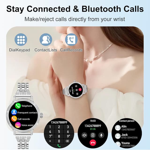 Detalle de fitonyo smartwatch donna 1,27 pollici HD