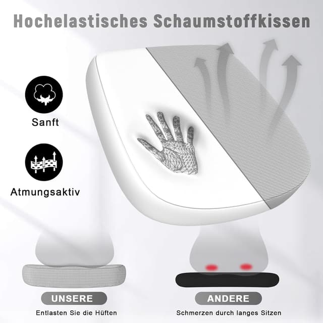 Thumbnail 4 de naspaluro Bürostuhl mit Netz, 360°-Drehung