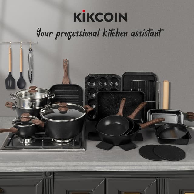 Thumbnail 6 de Kikcoin 31-Piece Nonstick Cookware Set