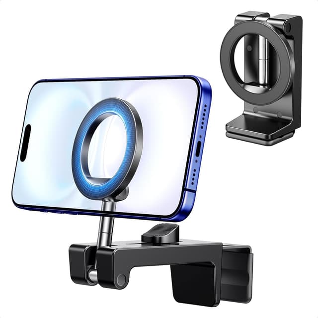 Detalle de UGREEN Support Téléphone Avion Magnétique pliable – rotation 360°, MagSafe & support de voyage