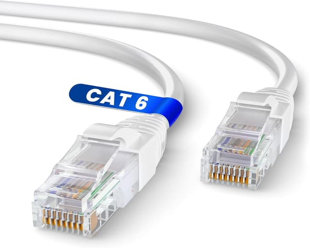 Detalle de Mr. Tronic cavo Ethernet Cat 6 da 15 m (UTP) con connettori RJ45, bianco