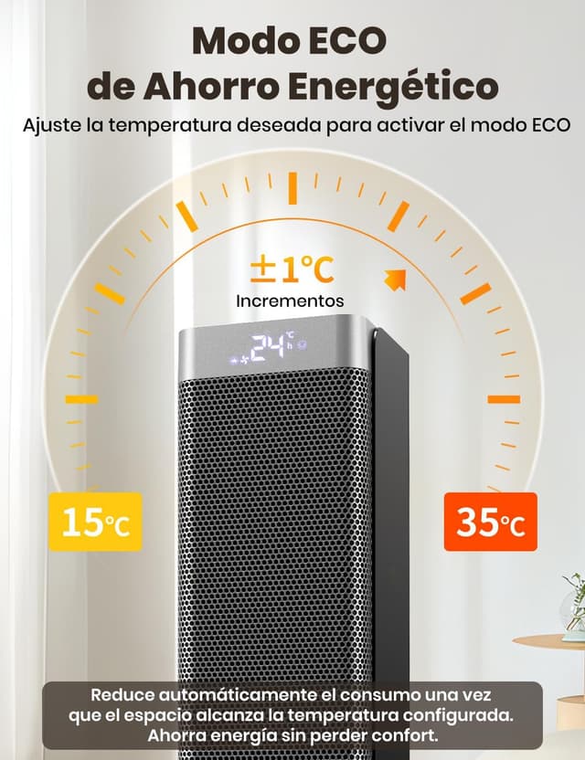 Detalle de Calefactor YOOKESEN 2000W PTC