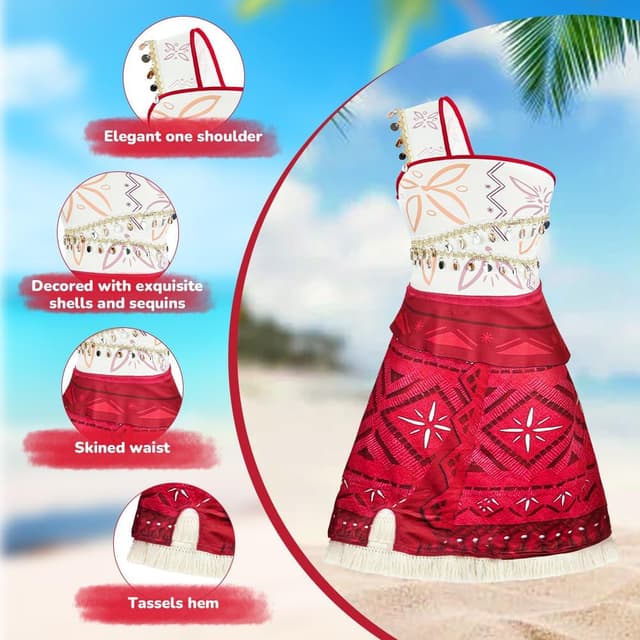 Thumbnail 1 de BSBUY Déguisement Vaiana Filles Robe Princesse