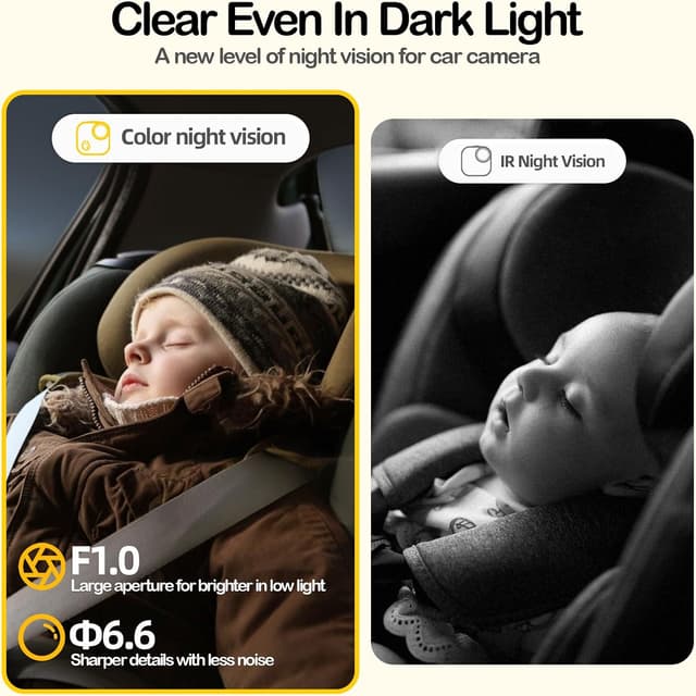 Detalle de Ellie Baby Pro Ellie Baby Car Monitor: 2K UHD backseat monitor with colour night vision & face tracking