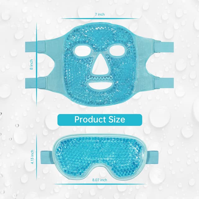 Thumbnail 6 de ZNÖCUETÖD Cooling Ice Face & Eye Mask Gel Pack for Puffiness, Redness, Sinus, Migraine Relief