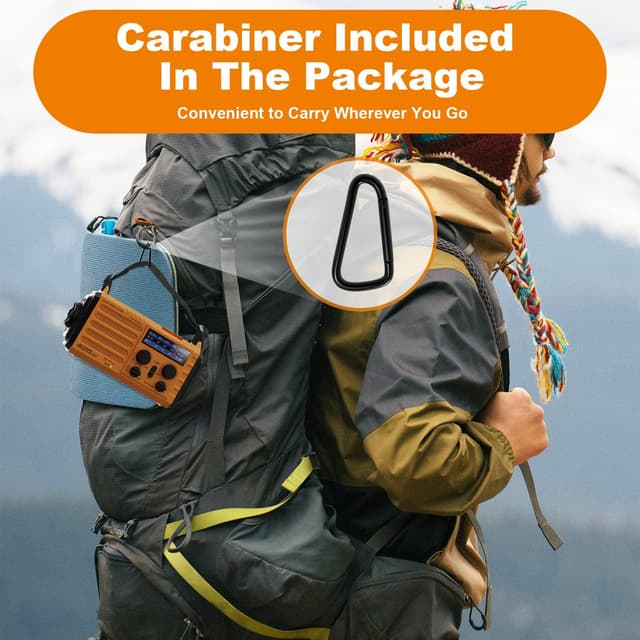 Thumbnail 6 de Mesqool Wind Up Radio 5000 mAh portable radio