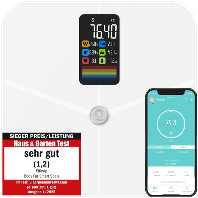 Thumbnail 6 de Fitleap Körperfettwaage 180 kg ⚖